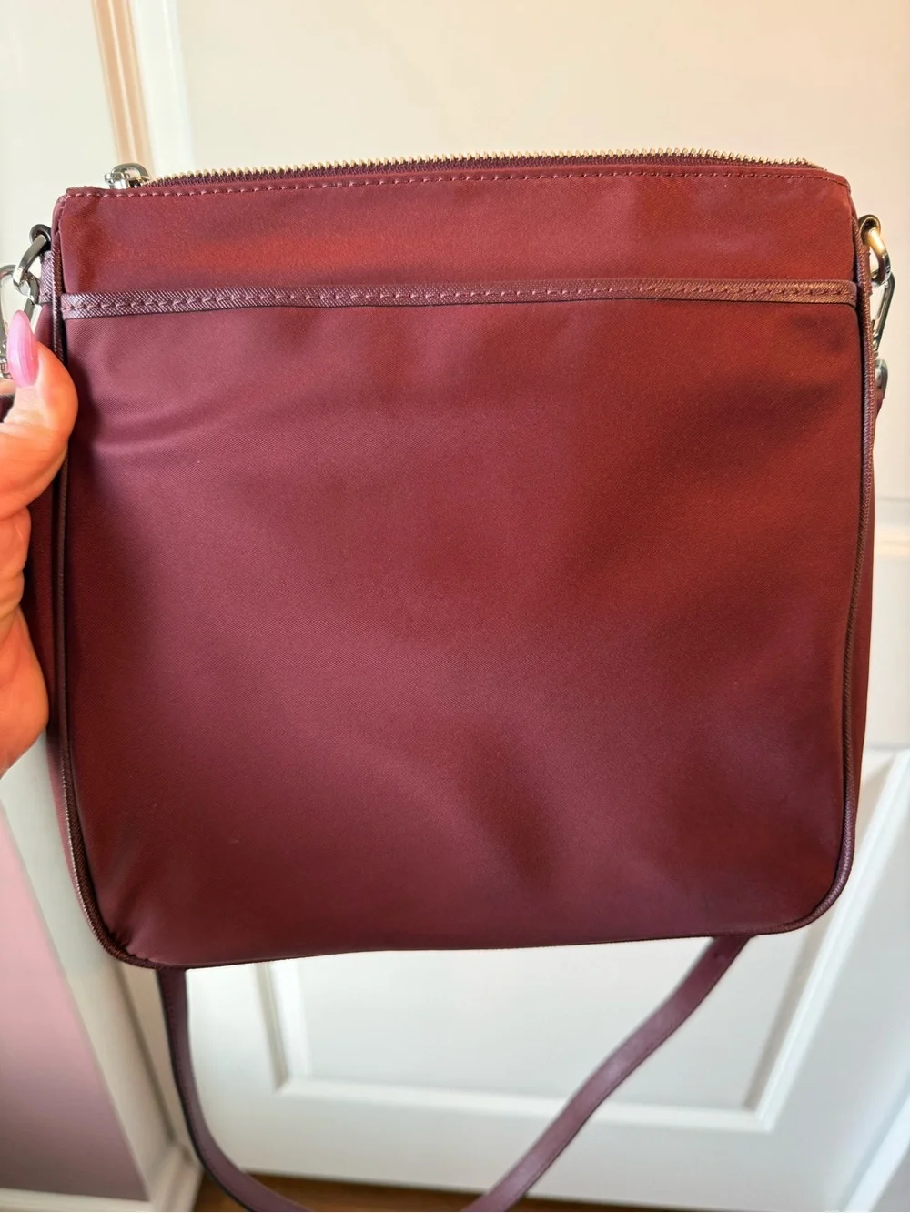 Michael Kors Wine Red Crossbody Bag with Adjustable Strap